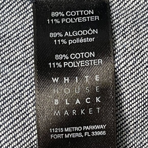 WHBM Jeans Womens 6 Straight Blue 2-Tone Multi‎ Wash Hi Low Raw Hem Cotton Blend - Picture 14 of 15